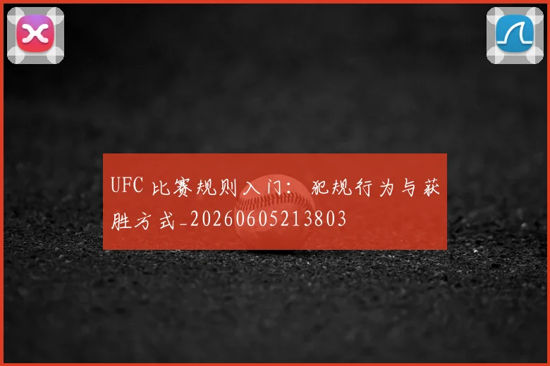 UFC 比赛规则入门:犯规行为与获胜方式_20260605213803
